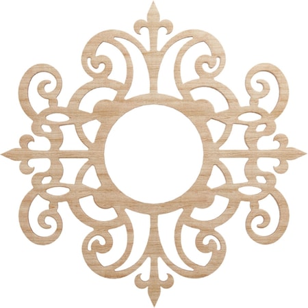 Ekena Millwork Dijon Wood Fretwork Pierced Ceiling Medallion, Alder, 22"OD x 7 1/8"ID x 1/4"T CMWP22X22X0250DIAL